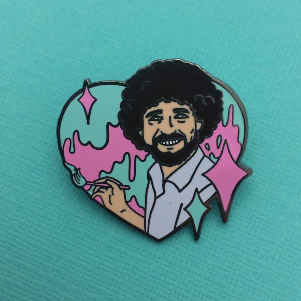 Punky Pins The Artist Bob Ross Enamel Pin Bitropolis 2496