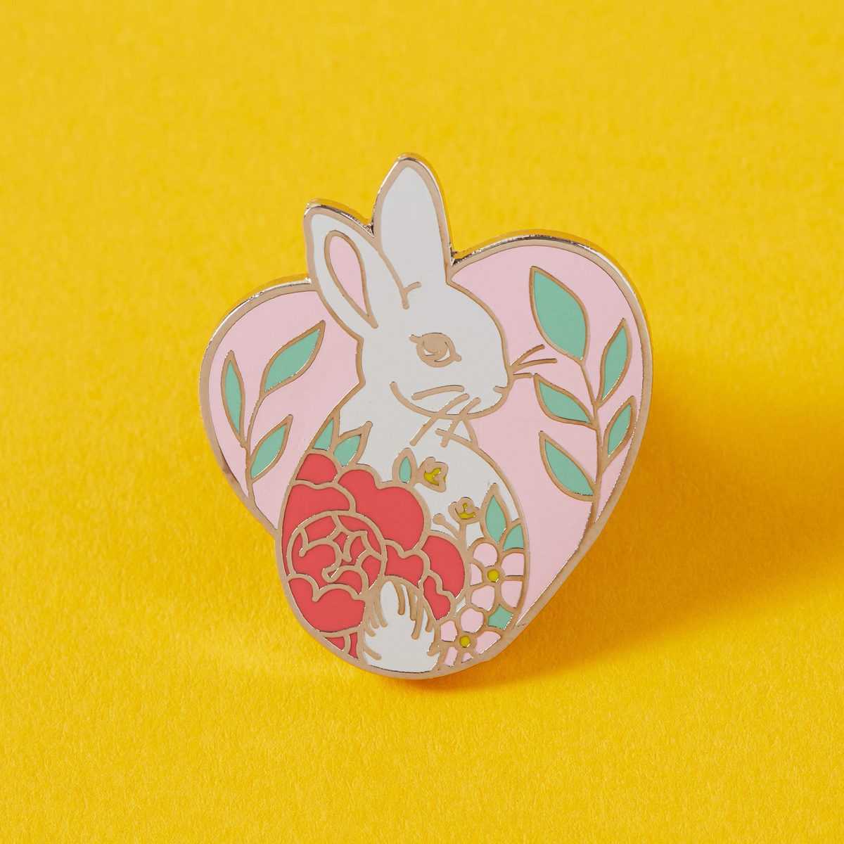 Bunny Heart Enamel Pin