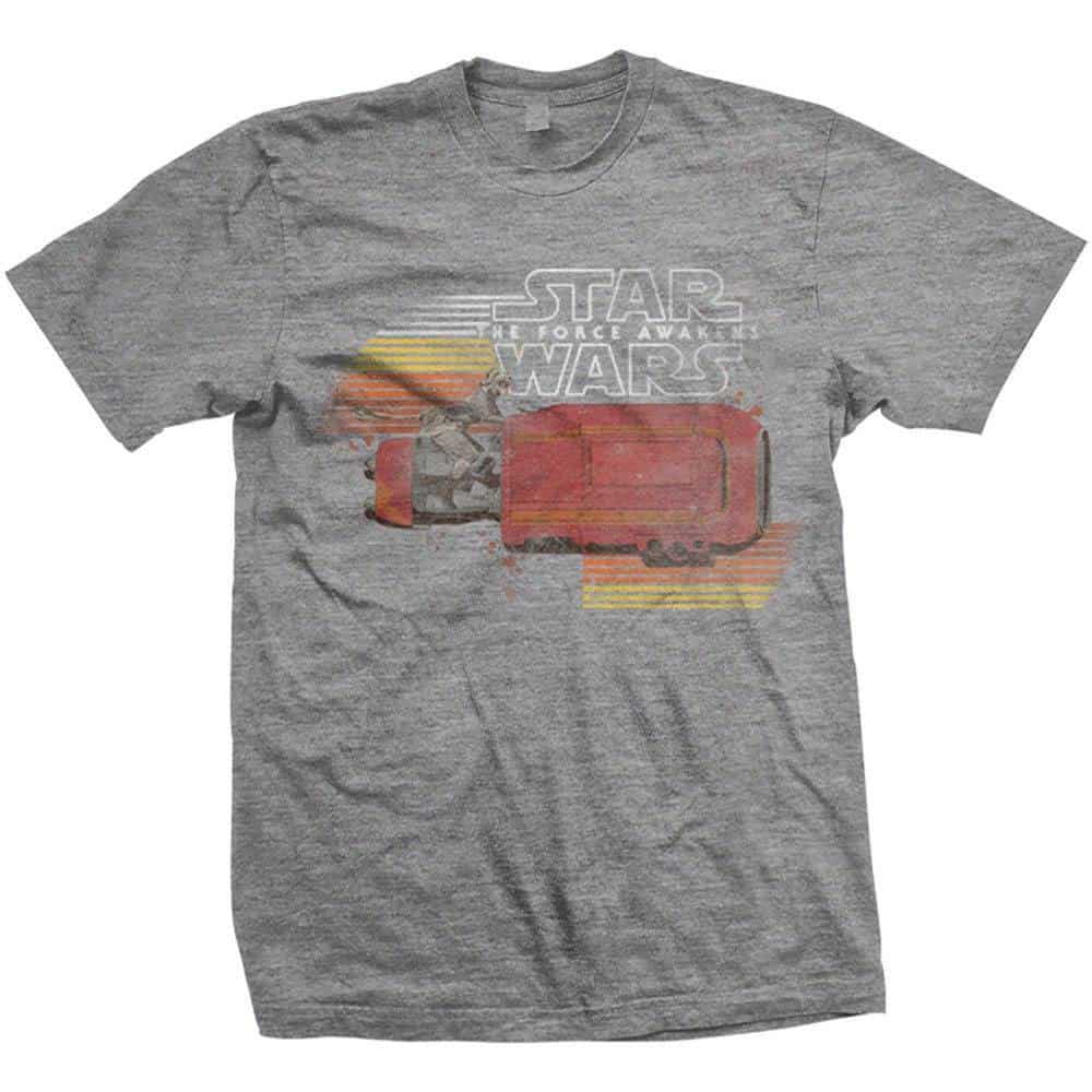 Star Wars Episode VII T-Shirt Rey Speeder Retro T-shirt