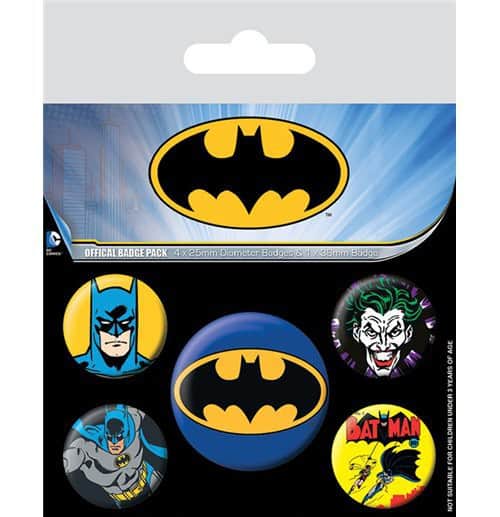 Batman Pin Badges 5-Pack